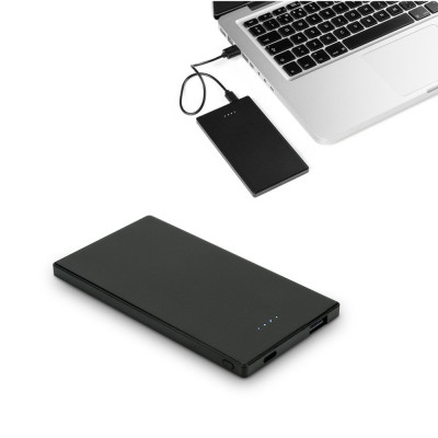 DENNING. Power bank 5'000 mAh slim em aço inoxidável